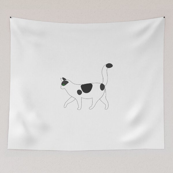 Item preview, White cat walking clip art designed and sold by josieburden.