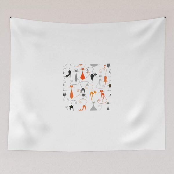 Item preview, Cartoon cat seamless pattern graphic designed and sold by josieburden.