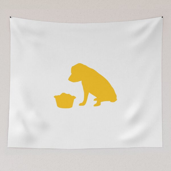 Item preview, Dog eating silhouette designed and sold by mishamisha.