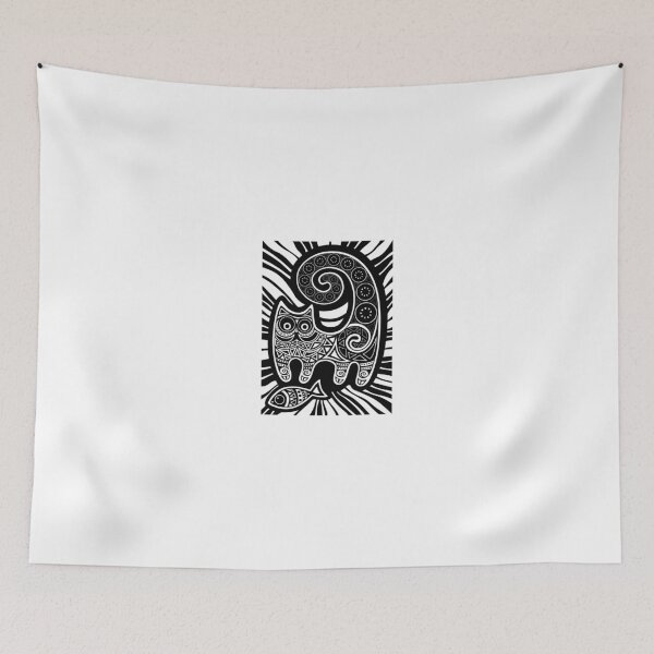 Item preview, Funny floral pattern cats designed and sold by josieburden.