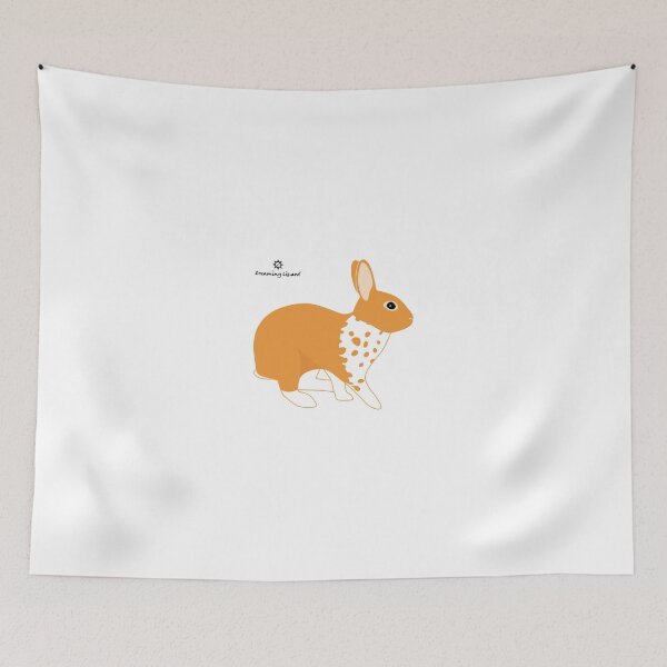 Item preview, Blanket Brocken Rabbit, Orange designed and sold by DreamingLizard.