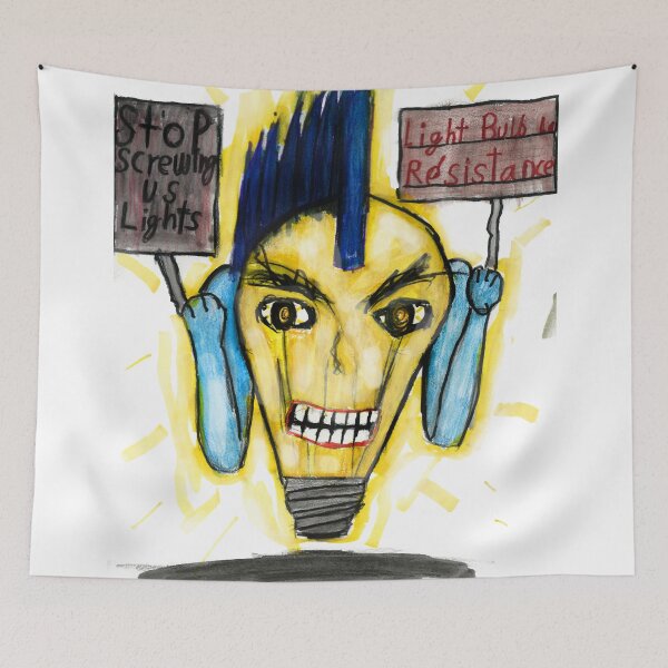 Item preview, Punk Light bulb protesting designed and sold by Followthedon.