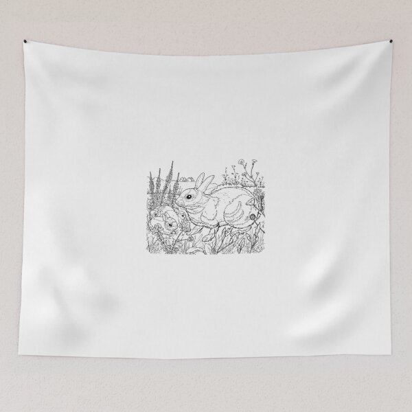 Item preview, Rabbit Black on White designed and sold by David Roland.