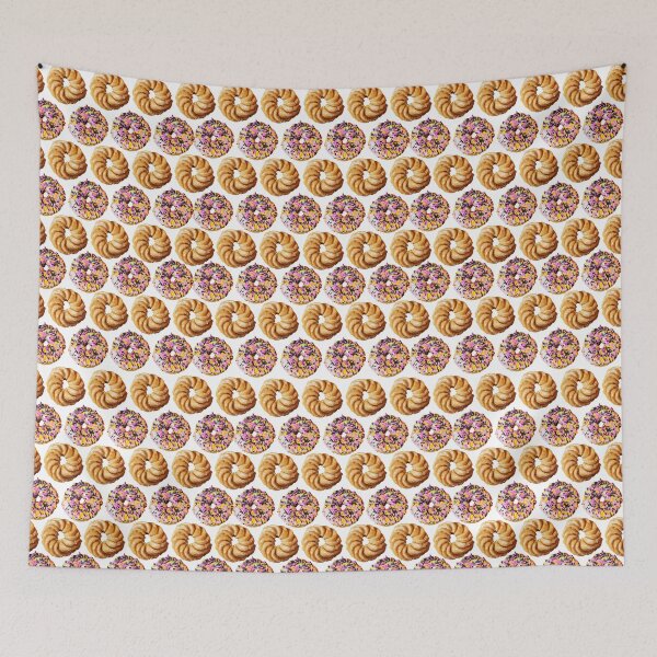 Item preview, Sprinkle donuts and honey crullers on a pink background designed and sold by LevyAmanda.