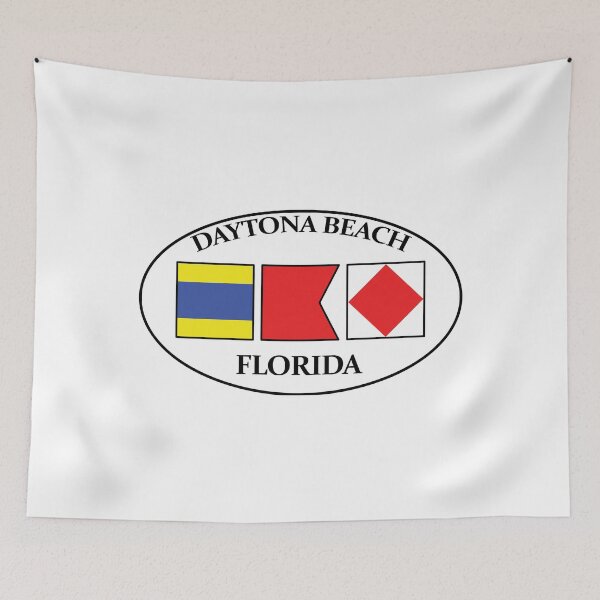 Item preview, DAYTONA BEACH FLORIDA FL FLA Nautical Flag EURO Oval DBF designed and sold by DESTINATIONS DECAL.