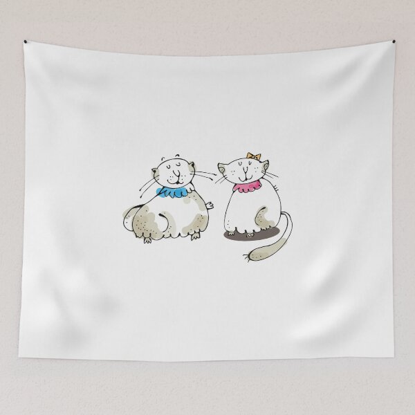 Item preview, Male and female cat graphic designed and sold by josieburden.