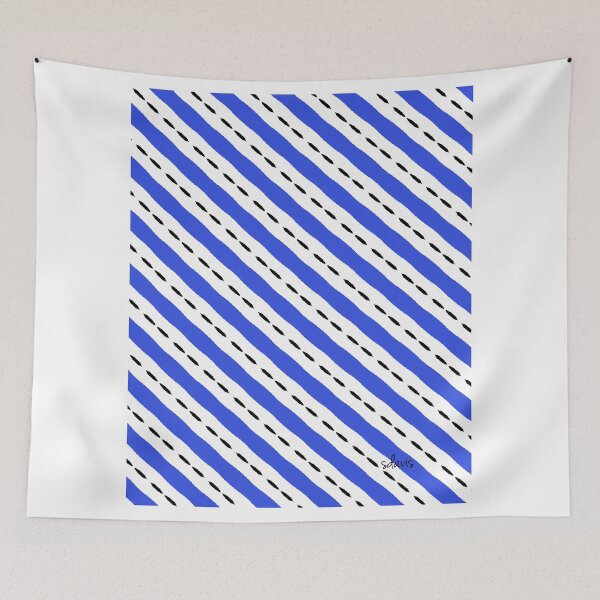 Item preview, Nautical blue white black 2B designed and sold by mandalafractal.