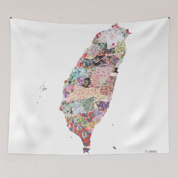 Item preview, Taiwan map designed and sold by FlowersMaps.