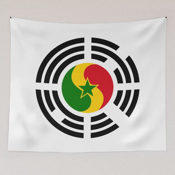 Item preview, Korean Senegalese Multinational Patriot Flag Series designed and sold by Carbon-Fibre Media.