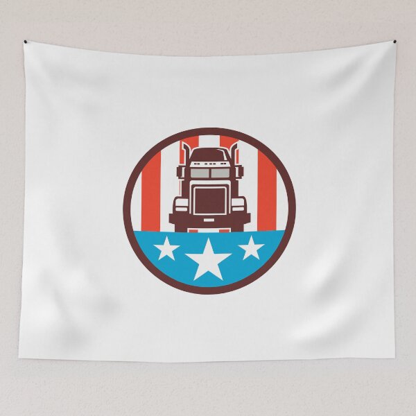Item preview, Truck USA Flag Circle Retro designed and sold by patrimonio.