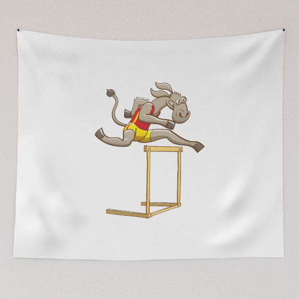 Item preview, Donkey running and jumping over a hurdle designed and sold by Zoo-co.