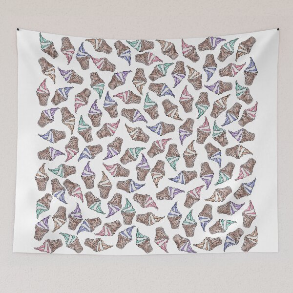 Item preview, Summer Ice Cream Swirly Cones Watercolor Pattern designed and sold by Blkstrawberry.