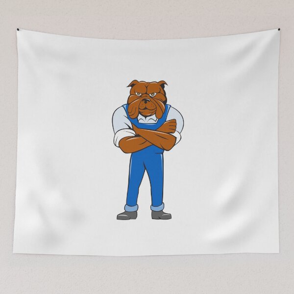 Item preview, Bulldog Standing Arms Crossed Cartoon designed and sold by patrimonio.