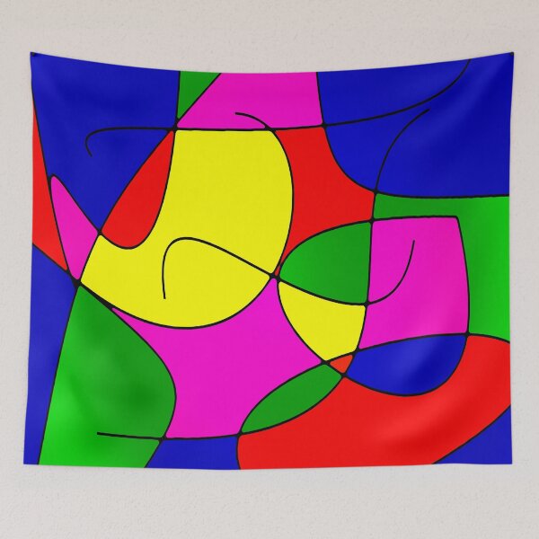 Artikelvorschau, ABSTRAKTE KURVEN-1 (Multicolor Bright-3) - (9000 x 9000 px) entworfen und verkauft von coloraddicted.