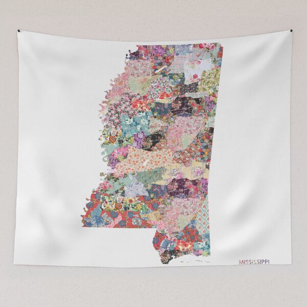 Item preview, Mississippi map designed and sold by FlowersMaps.