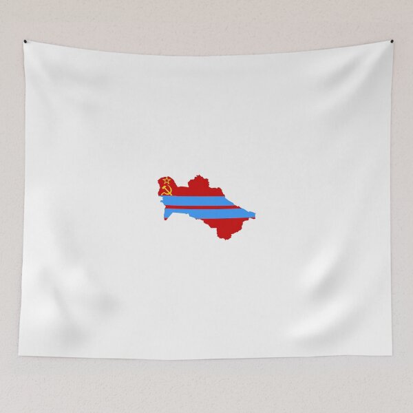 Item preview, Flag Map of Turkmen SSR, 1953-1992  designed and sold by abbeyz71.