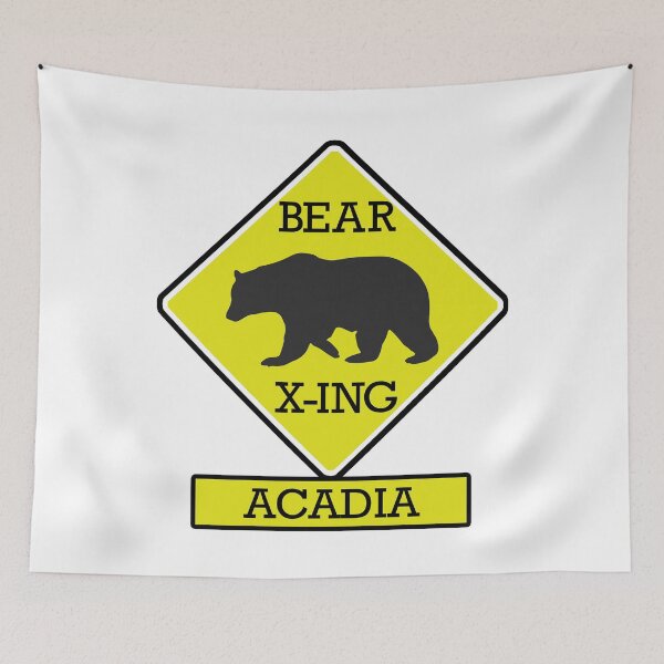 Item preview, ACADIA NATIONAL PARK MAINE BEAR CROSSING X-ING designed and sold by DESTINATIONS DECAL.