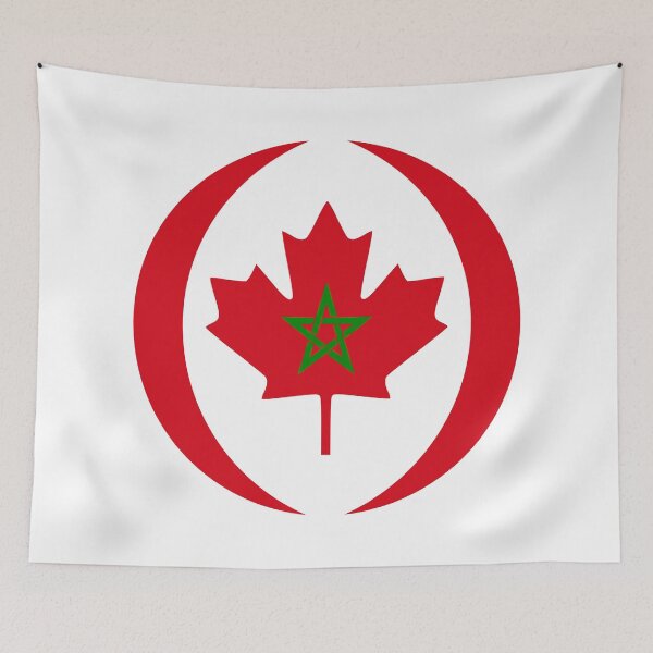Item preview, Moroccan Canadian Multinational Patriot Flag Series designed and sold by Carbon-Fibre Media.
