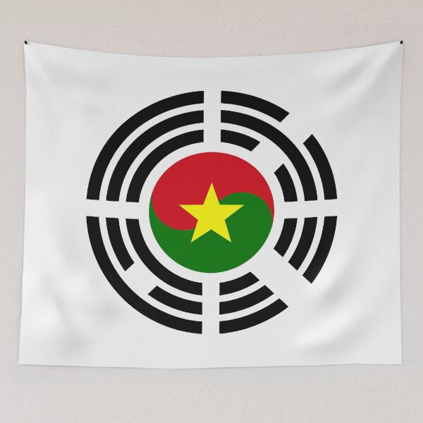 Item preview, Korean Burkina Faso Multinational Patriot Flag Series designed and sold by Carbon-Fibre Media.