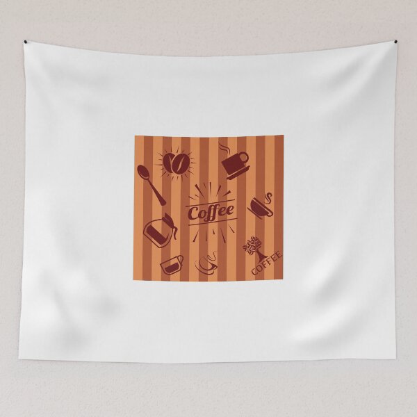 Item preview, coffee pattern best friend coffee time in cafe designed and sold by lu2k.