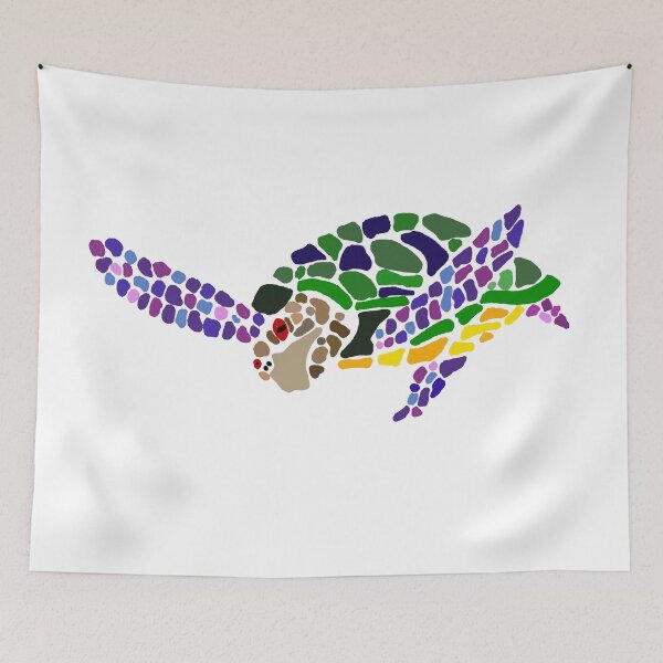 Item preview, Cool Fun Artsy Sea Turtle Abstract Art designed and sold by Nature's Fancy.