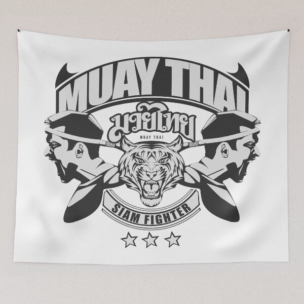 Item preview, muay thai boxing logo thailand martial art siam fighter designed and sold by lu2k.