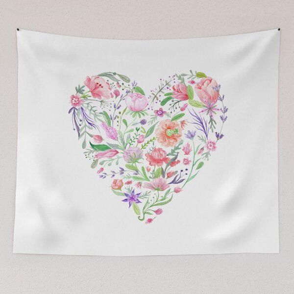 Item preview, Heart of Summer Watercolor Floral Illustration designed and sold by kisikoida.