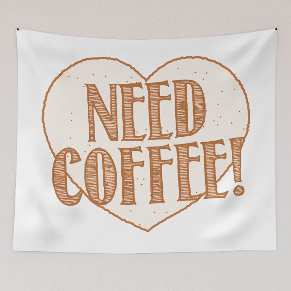 Item preview, NEED COFFEE heart designed and sold by jazzydevil.