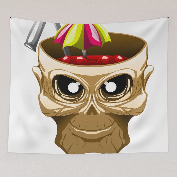 Item preview, skull fruit punch funny vector art yummy brain juice designed and sold by lu2k.