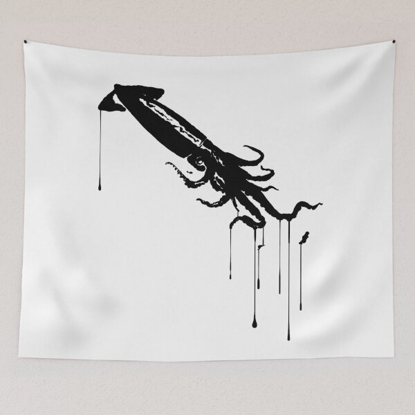 Item preview, Splatter Squid (black) designed and sold by RobertBell.