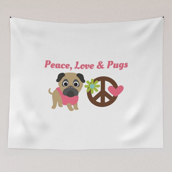 Item preview, Peace Love and Pugs designed and sold by pugmom4.