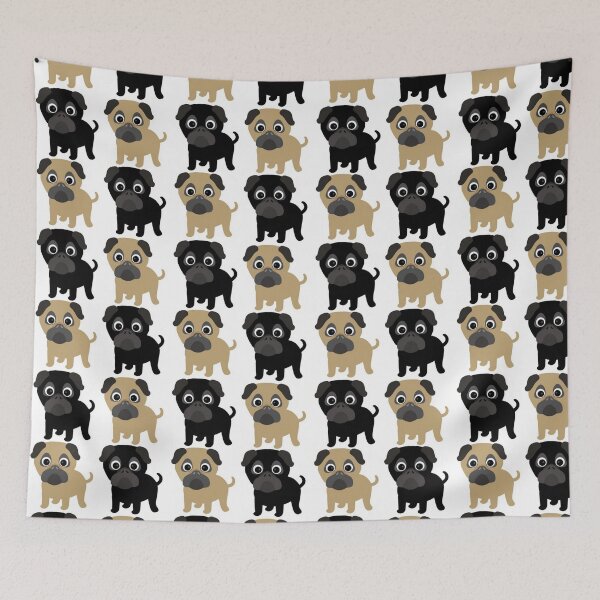 Item preview, Black and Fawn Pugs designed and sold by pugmom4.