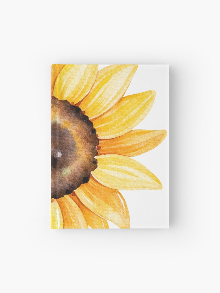 Cuaderno de tapa dura «Girasoles de acuarela, flor amarilla pintada a  mano.» de SouthPrints | Redbubble