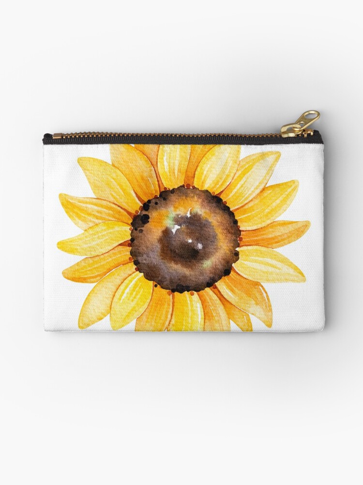 Watercolor sunflower, hand painted yellow flower | Tote Bag