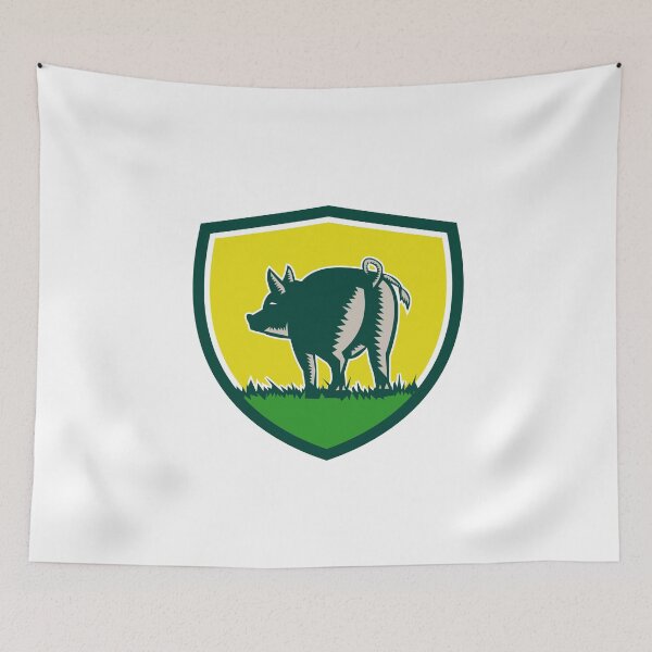 Item preview, Pig Tail Rear Crest Woodcut designed and sold by patrimonio.