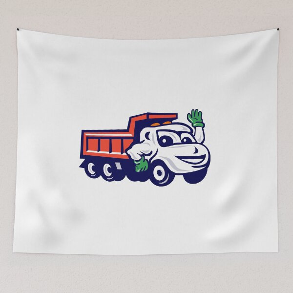 Item preview, Dump Truck Waving Cartoon designed and sold by patrimonio.