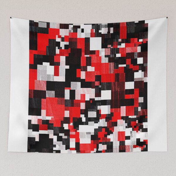 Item preview, Red Black Checker Abstract designed and sold by OCDesigns2.