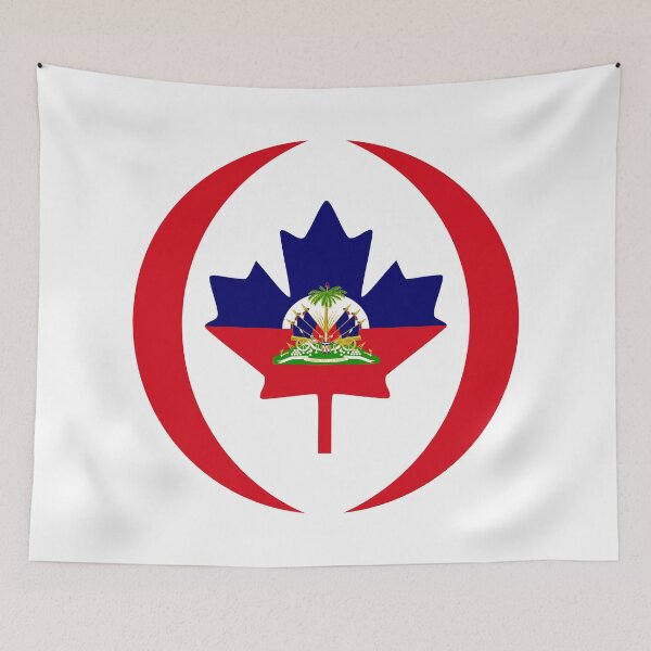 Item preview, Haitian Canadian Multinational Patriot Flag Series designed and sold by Carbon-Fibre Media.