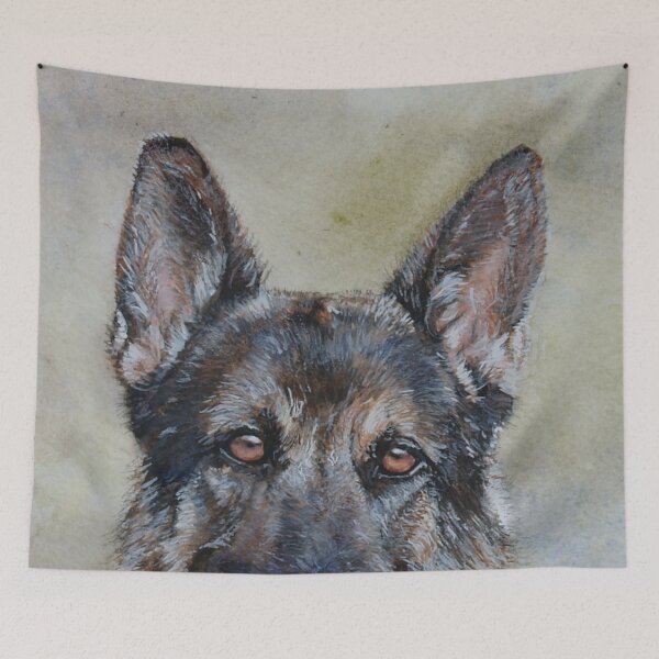 Item preview, German Shepherd painting designed and sold by glenshee.