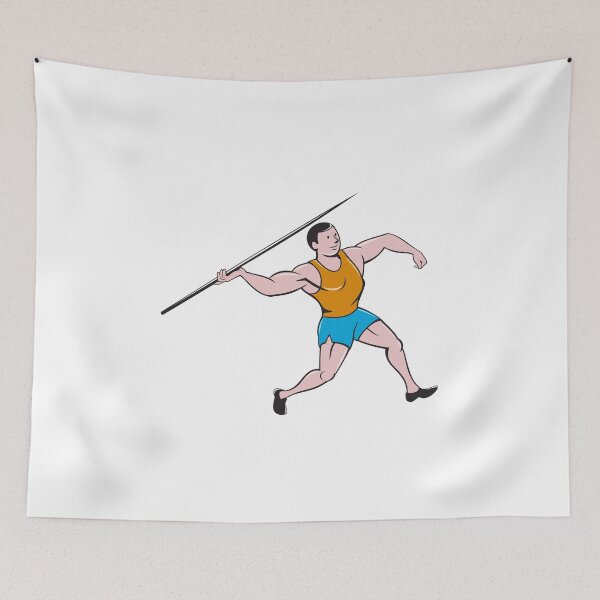 Item preview, Javelin Throw Track and Field Cartoon designed and sold by patrimonio.