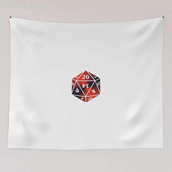 Item preview, D20 Red/Black designed and sold by Hello Geek Fox.