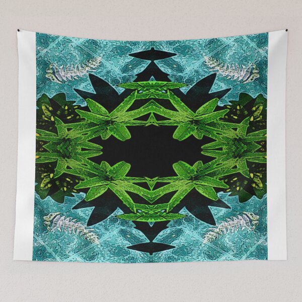 Item preview, Vivid 2016 Fabrics Skeletal Fish Pond designed and sold by Jane Holloway.