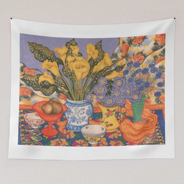 Item preview, Calla Lilies, Scabiosa And Cornflowers designed and sold by YouBeaut Designs.