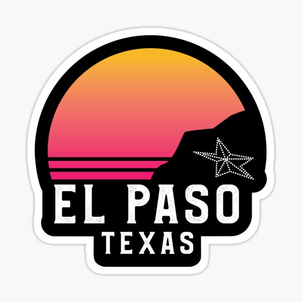 Item preview, El Paso Texas Mountain Sunset Sticker designed and sold by jaxsterr.