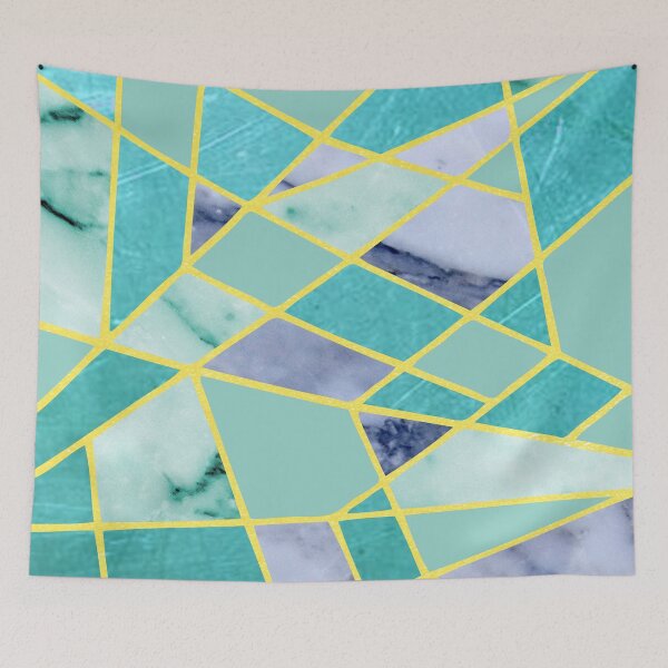 Item preview, Abstract #439 Green, Gold & Blue designed and sold by Rockett Graphics.