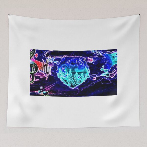 Item preview, Blue Flaming Heart designed and sold by cataleabianco.