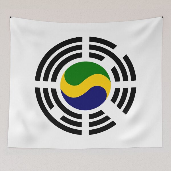 Item preview, Korean Gabonese Multinational Patriot Flag Series designed and sold by Carbon-Fibre Media.