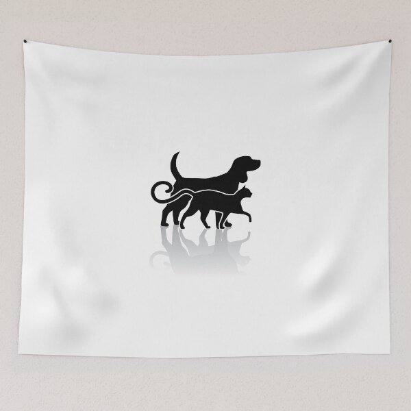 Item preview, Dog and cat silhouette designed and sold by La Cartoonista.