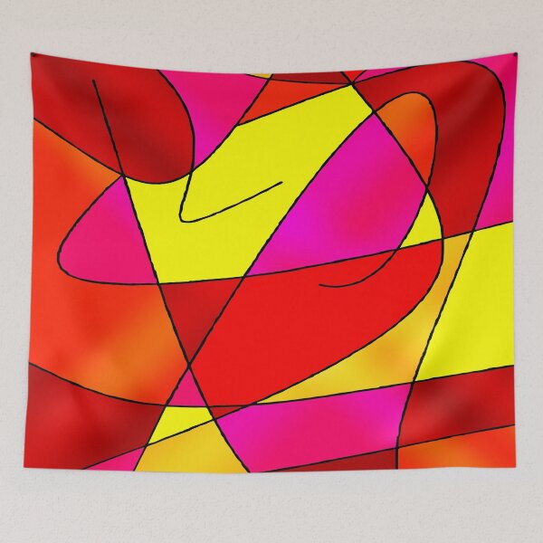 Item preview, ABSTRACT CURVES-2 (Reds, Oranges, Yellow & Fuchsias)-(9000 x 9000 px) designed and sold by coloraddicted.
