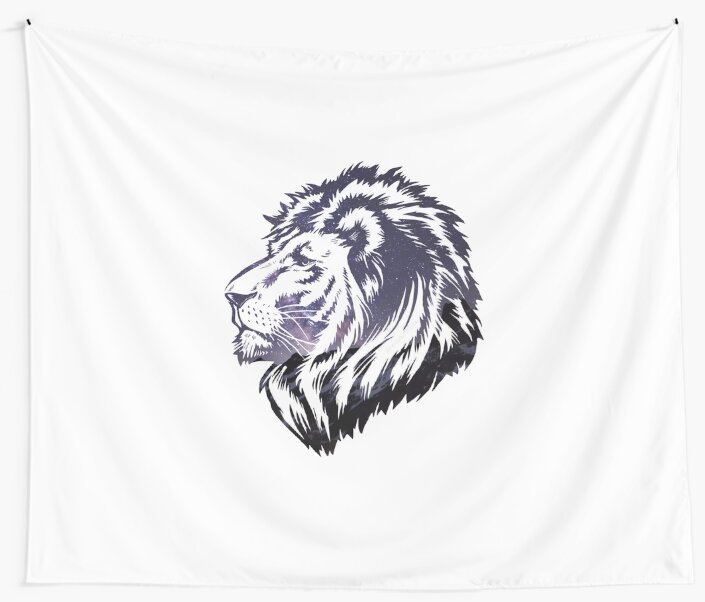 Space Lion Tapestry By Wedemboyz00 Redbubble